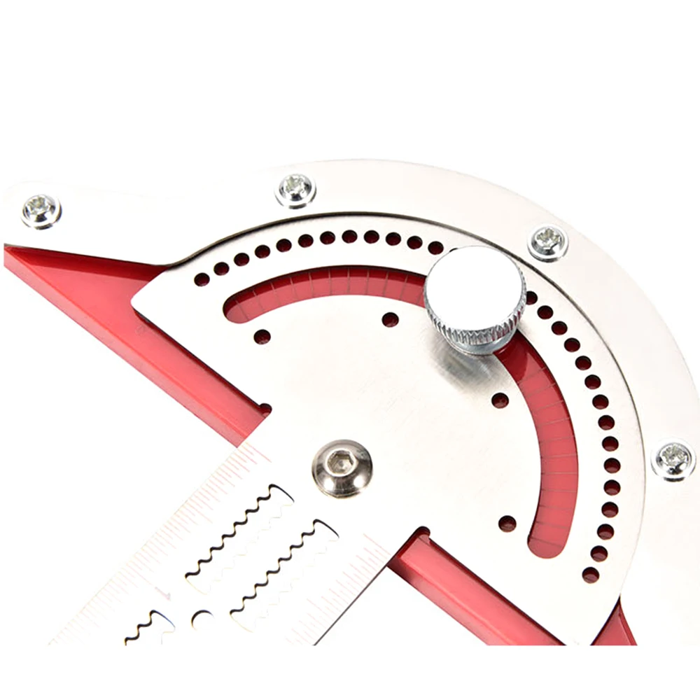 2-in-1 Protractor Graduation Ruler Stainless Steel Woodworking Drafting Supplies Physics Mathematics Teaching Utensils