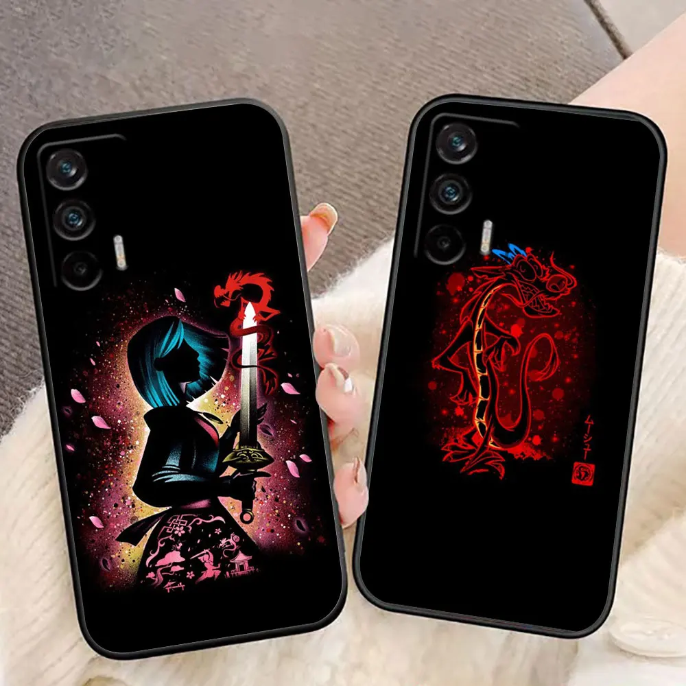 Disney Mushu Dragon Mulan Phone Case For Realme C11 C15 C20 C21 C21Y C30 C30S C33 C35 C53 C55 C63 C65 GT NEO 2 X50 Case Funda