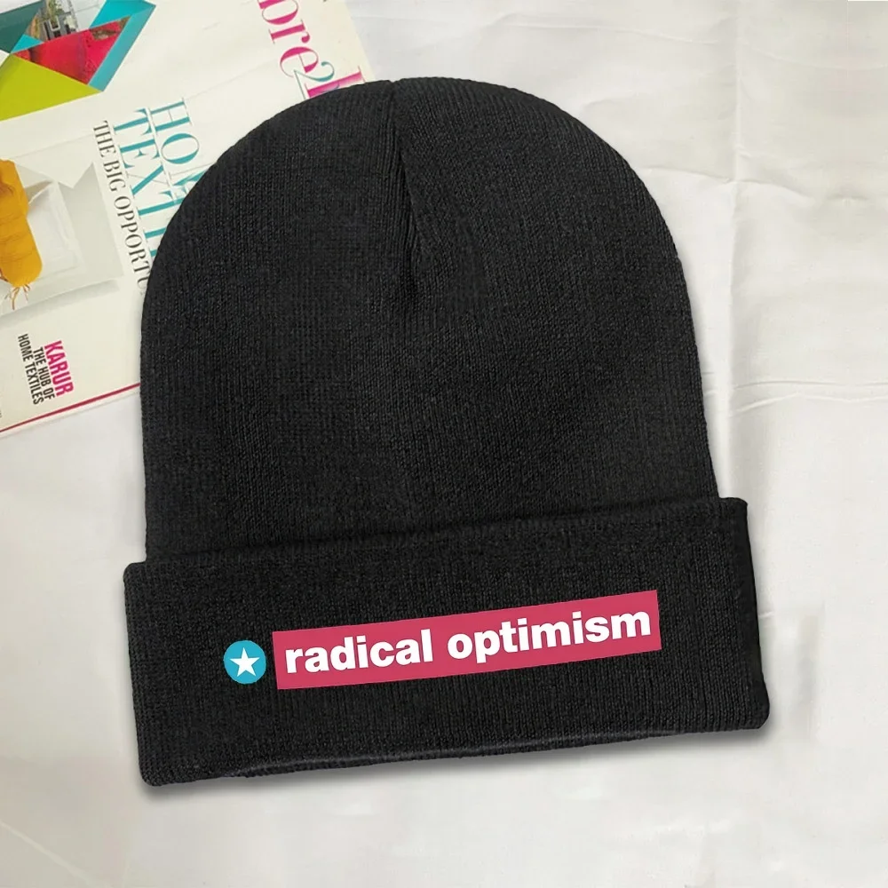 1pc Knit Beanie Radical Optimism 59944542 Merch Warm Skullies Knitted Caps Bonnet Hats