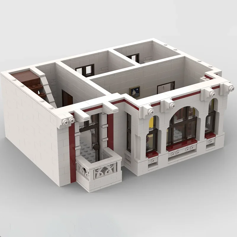 NEW house Moc Building Blocks Avilés Albergue Technology Modular Bricks Model  Gifts Christmas Toys DIY Sets Assembly！