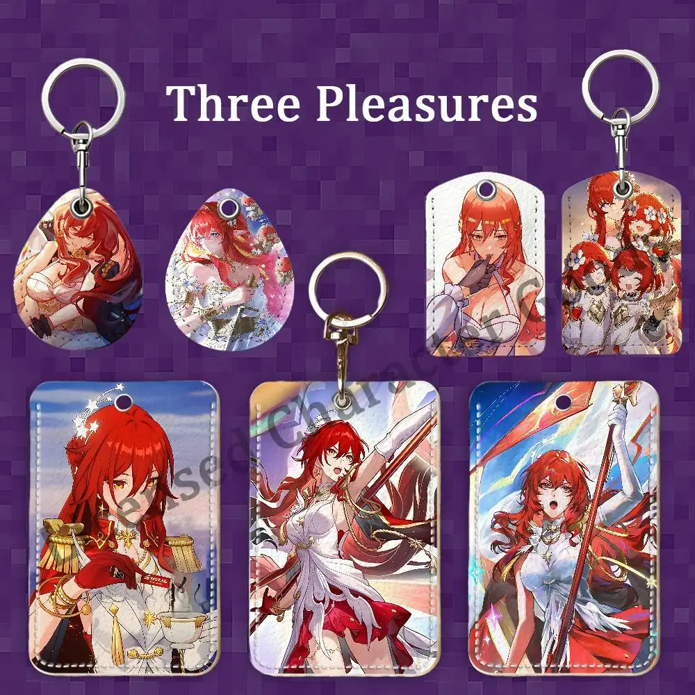 Himeko Nova Premium PU Leather Card Holder Card Case with Metal Carabiner,Customizable Design for Daily Use
