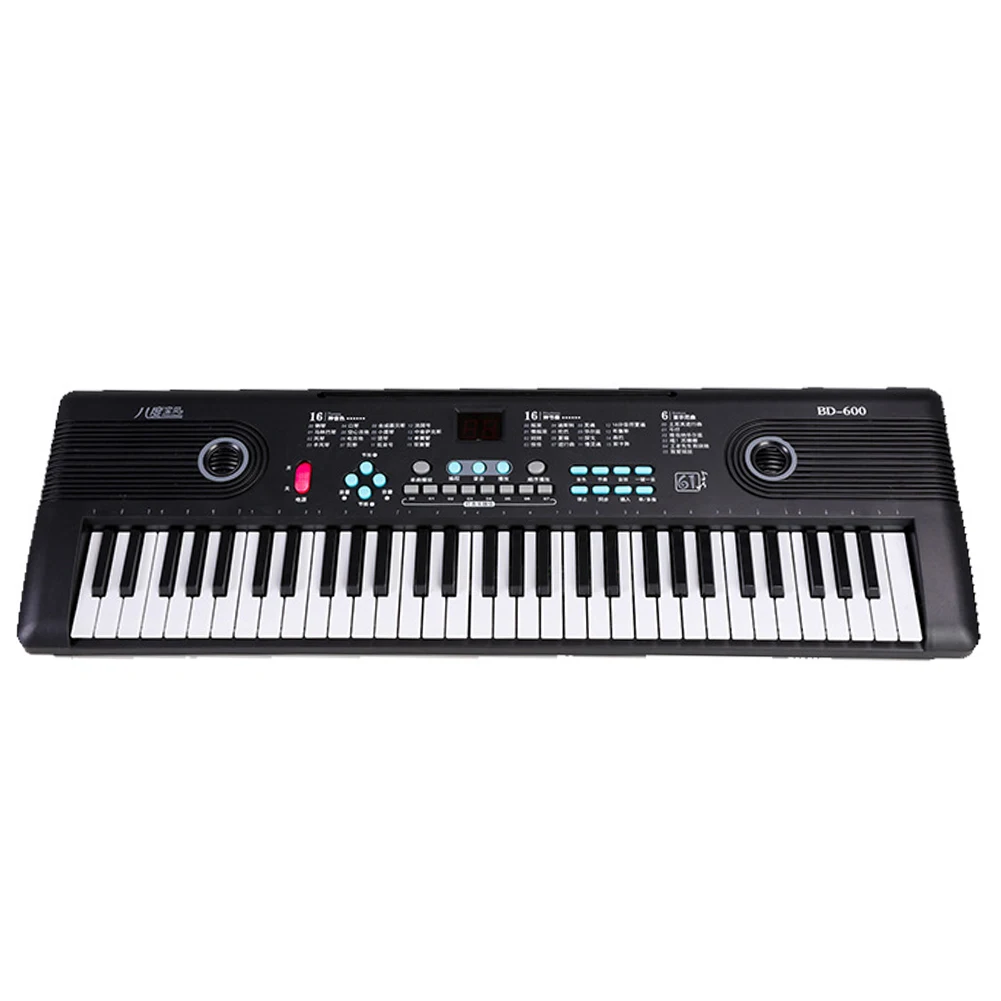 61 Keys Digital Electronic Piano Professional Portable Electronic Piano Keyboard with Microphone Musical Instrument