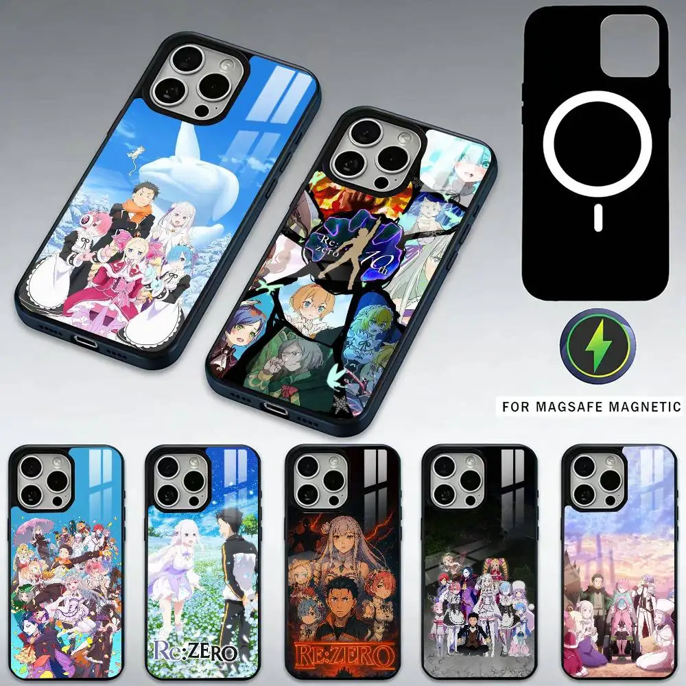 

R-Re ZERO Starting Life in Another Phone Case For iPhone17,16,15,14,13,12,11 Plus,Pro Max Magnetic For Magsafe Wireless Charging