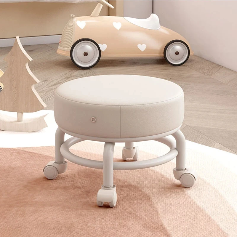 

Nordic Small Stools Modern Design Living Room Children's Stool Mobilizer Multifunction Furniture Mobile With Wheels Low Chairs