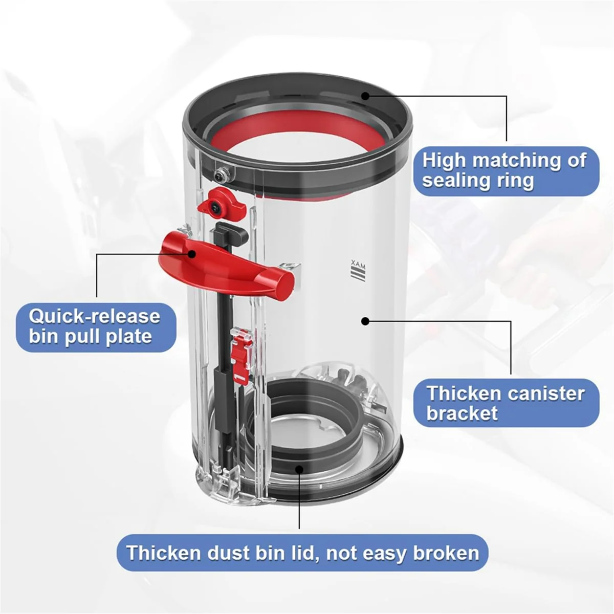ホット交換用ゴミ箱とフィルター-v11-v15-sv14-sv15-sv22-掃除機アクセサリー集塵バケツ用
