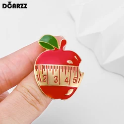 DCARZZ Nutrition Enamel Apple Brooch Pin Creative Medical Jewelry Backpack Lapel Badge for Nutritionist Doctor Women Gifts