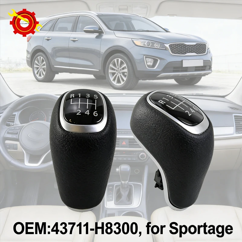 43711-H8300 for Kia Rio Cerato 2017 for Sportage 2017-2018 Manual Car 6Speed Gear Shift Knob Shifter Lever Change Knob Accessory