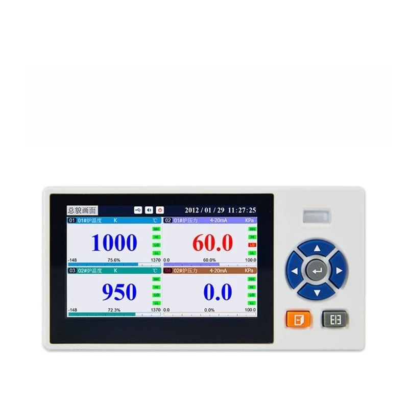 Multi channel industrial paperless recorder, temperature and pressure data acquisition recorder