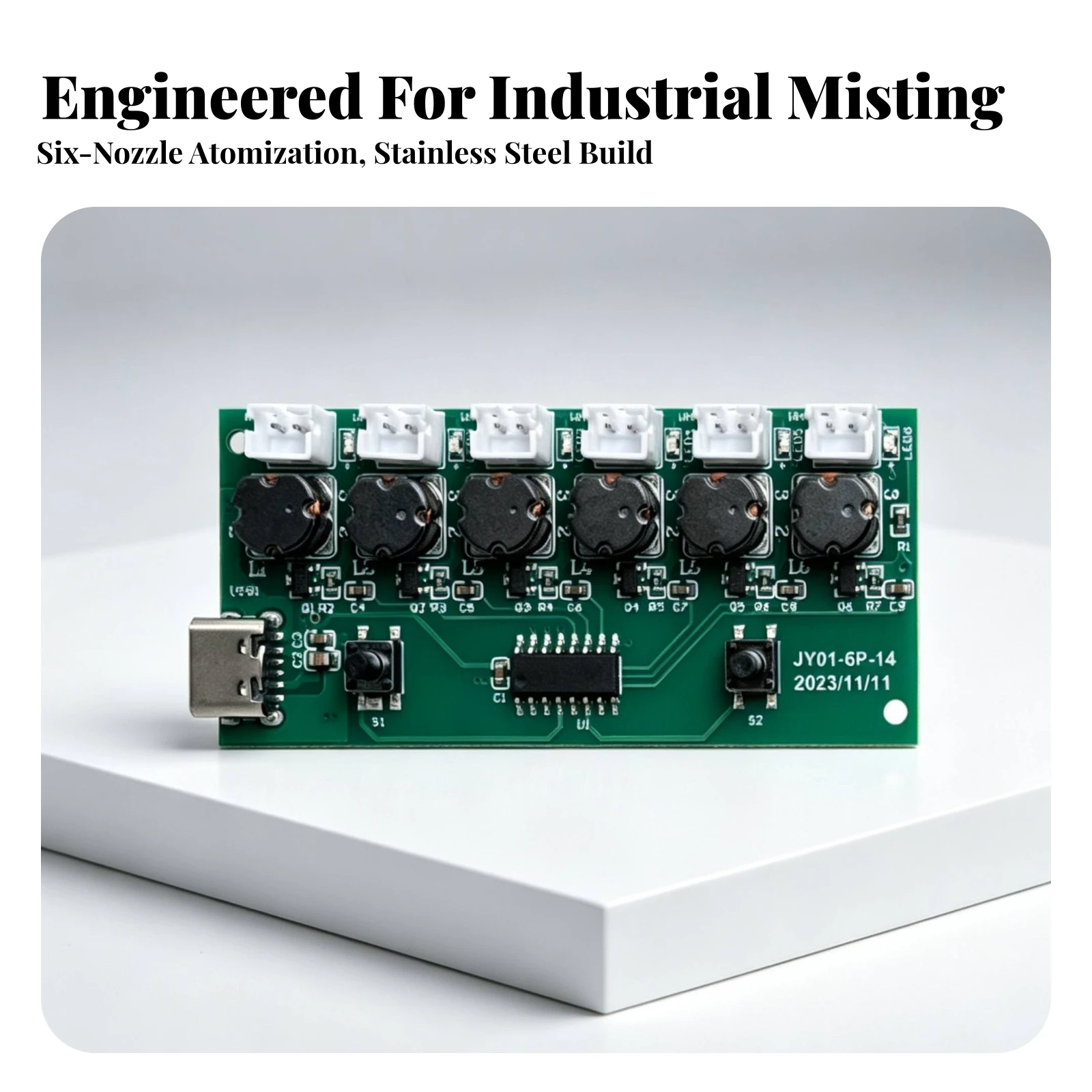 Sonic Maker Driver Circuit Board 5V USB-C Sonic Control Board Fogger 108KHz Compact for DIYers, DIY Projects