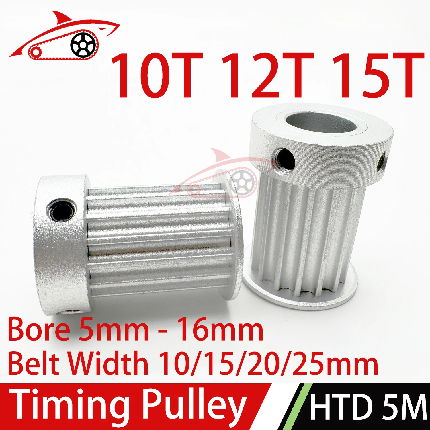 HTD 5M 10Teeth 12Teeth 15Teeth Pulley HTD5M Timing Pulley Belt Width10mm 15mm 5M Synchronous Wheel HTD5M Belt Pulley 10T 12T 15T