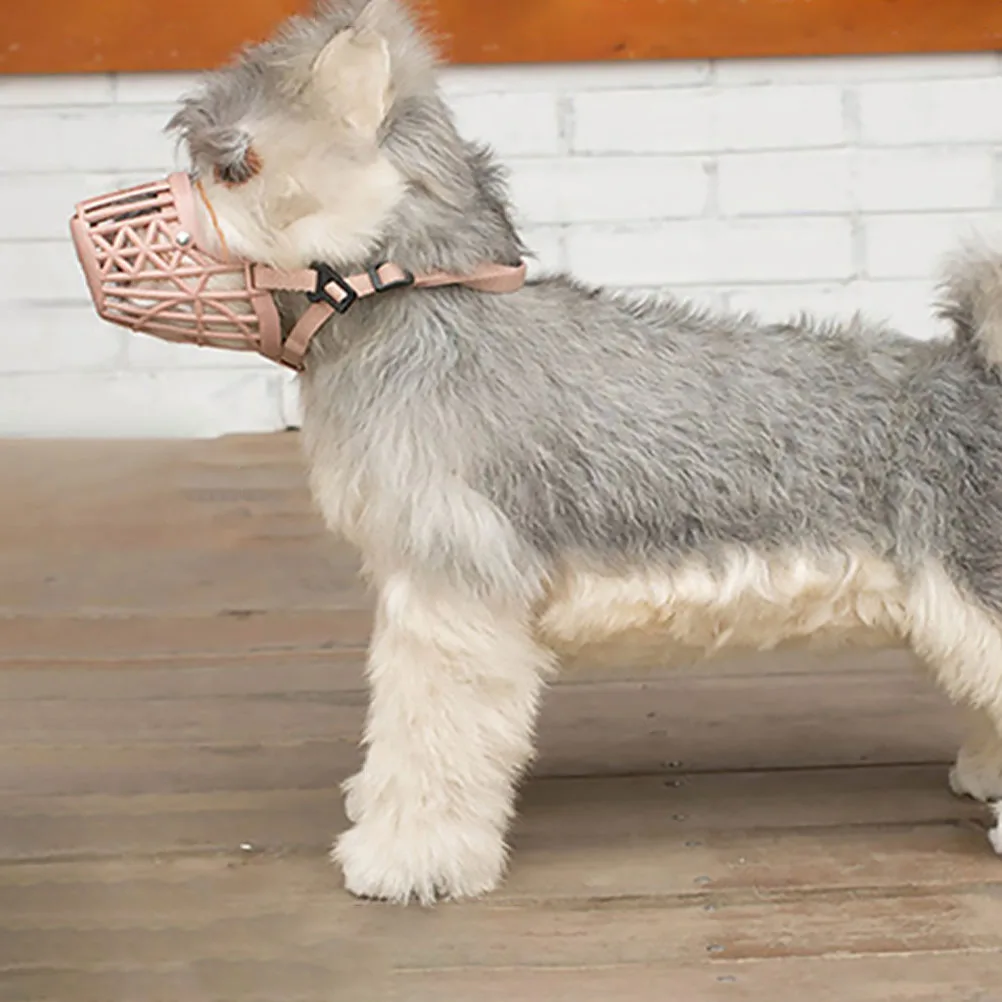 

Adjustable Dog Muzzle for Small Dogs Anti-Bite Breathable Nylon Plastic Pet Mouth Cover Prevent Barking Chewing Puppy Muzzle