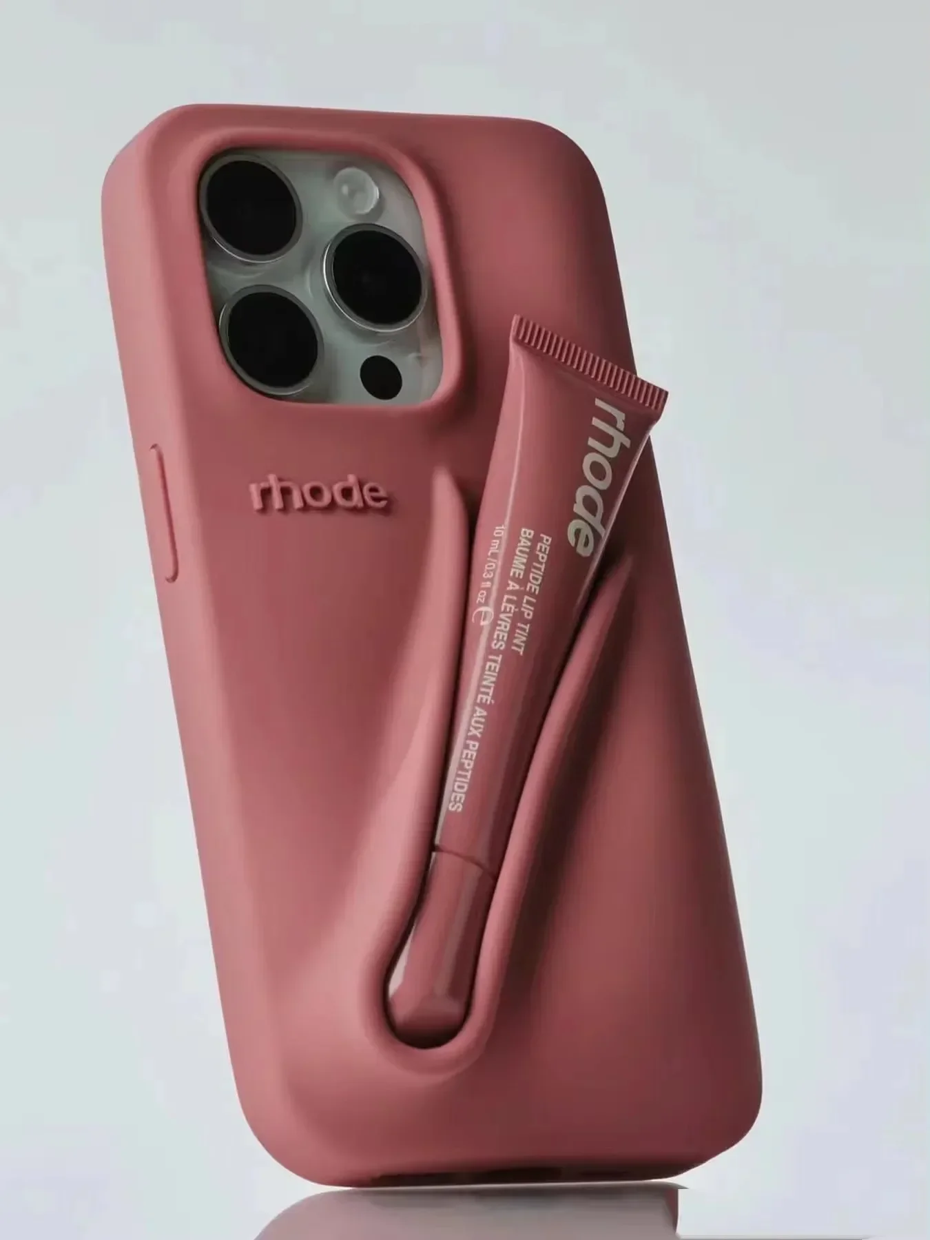 2024 Miękkie silikonowe etui na telefon DIY Rhode do iPhone\'a 15 14 13 12 11 Pro Max Plus Przenośny uchwyt na błyszczyk Ins Hot Cover