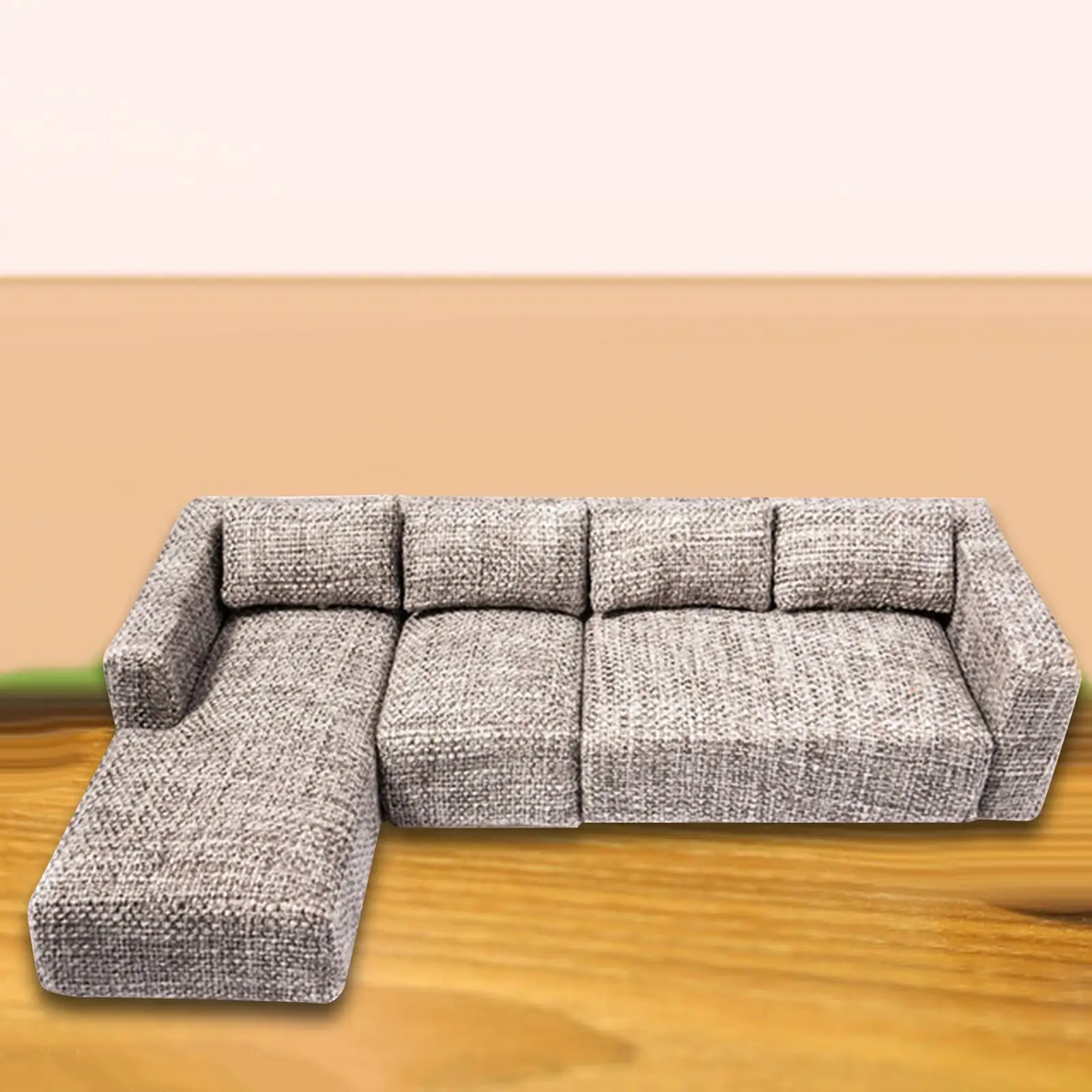 

1/12 Scale Dollhouse Sofa Photo Prop Life Scene for Boys Girls Decoration Accessories Miniature Furniture for 6 inch Figure Body