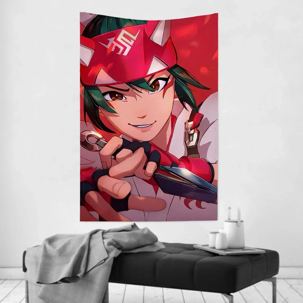 Kiriko Game O-Overwatch Tapestry Room Decor Wall Cloth Party Hanging Background Room Decor Baby Room
