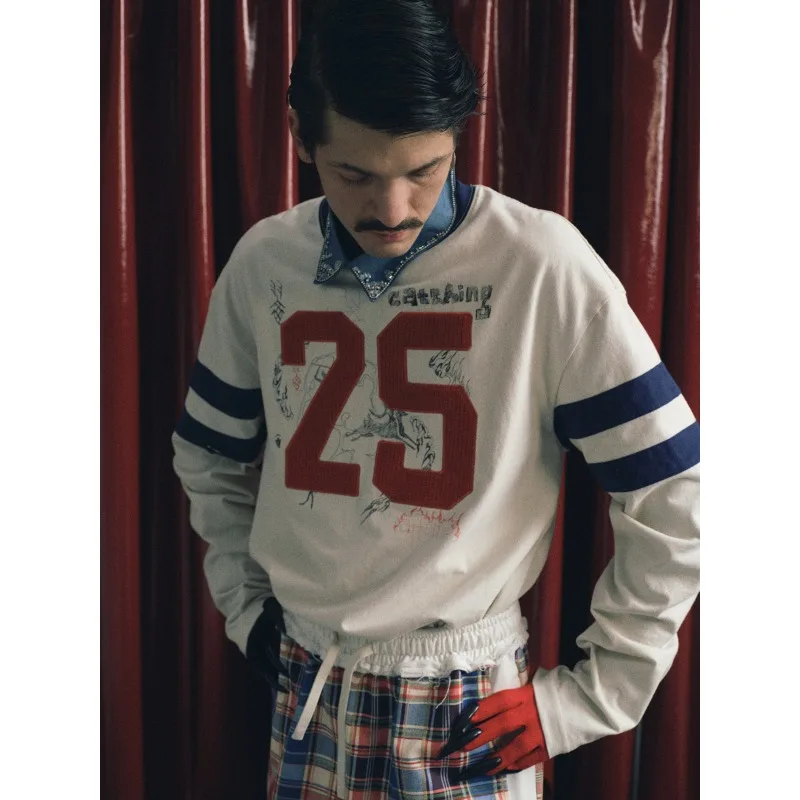 

K-POP and Japanese Y2k 3D Print T-shirt 2000s Aesthetics Long Sleeve Jersey Tops Vintage Harajuku Streetwear American Retro