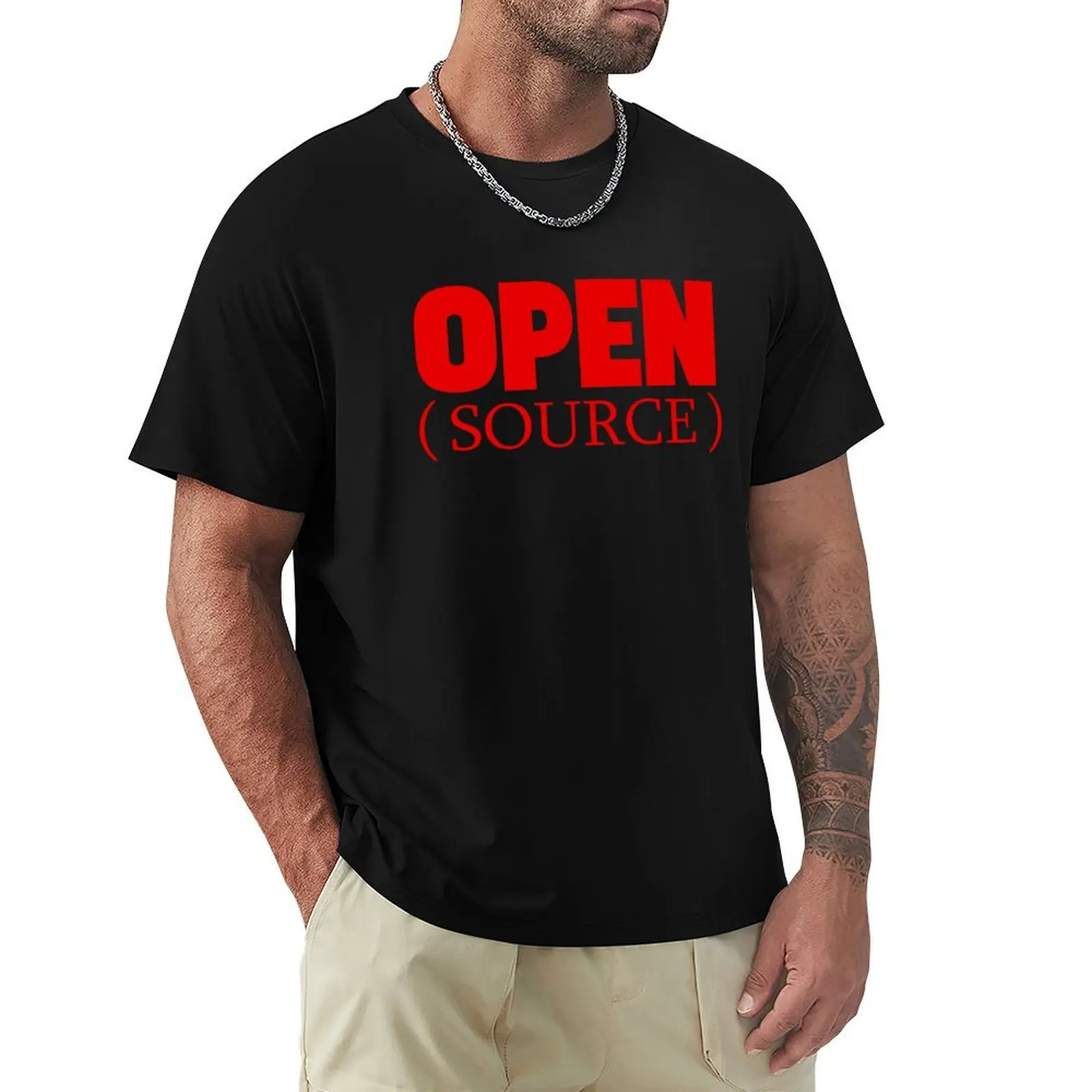 

OPEN(source) T-Shirt Big and Tall Gym T-Shirt