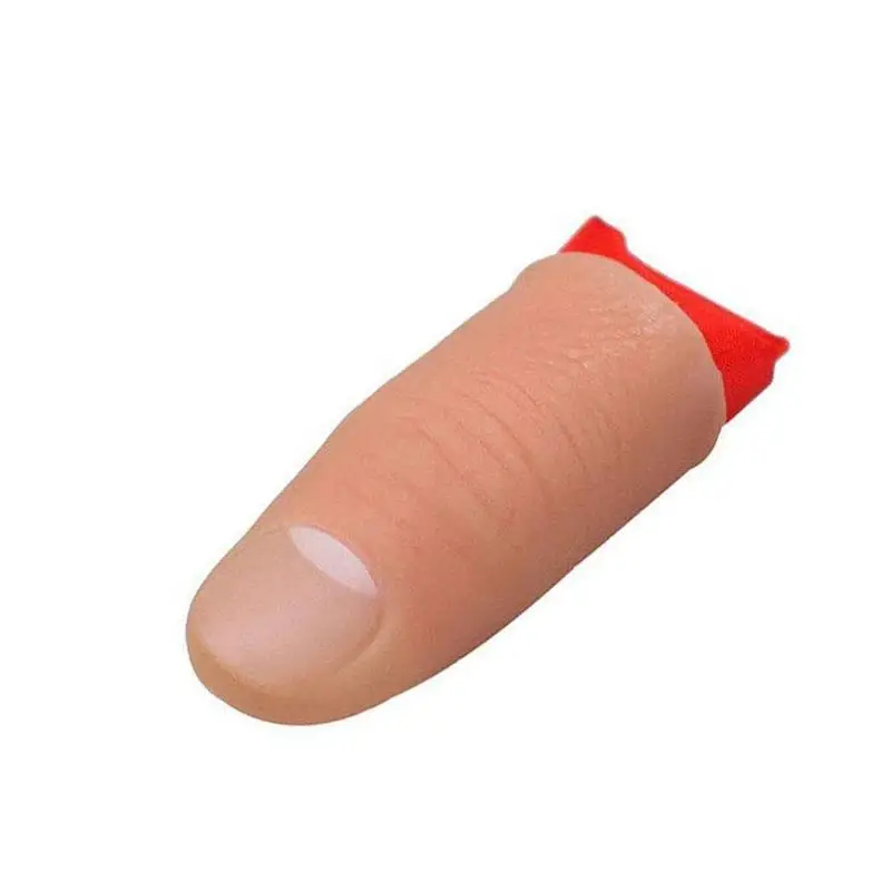 1Pcs Close Up Verschwinden Erscheinen Finger Tricks Requisiten Spielzeug Lustige Streich Party Favor Gefälschte Weiche Thumb Tipp Finger Gefälschte magie Trick