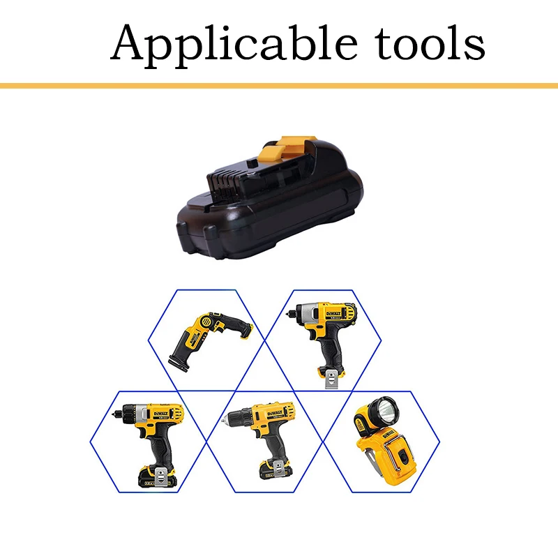 Imagem -03 - Bateria de Substituição para Dewalt Bateria 12v 3.0ah Dcb120 Dcb123 Dcb127 Dcb121 Dcd710s2 Dcf610s2 Dcf805