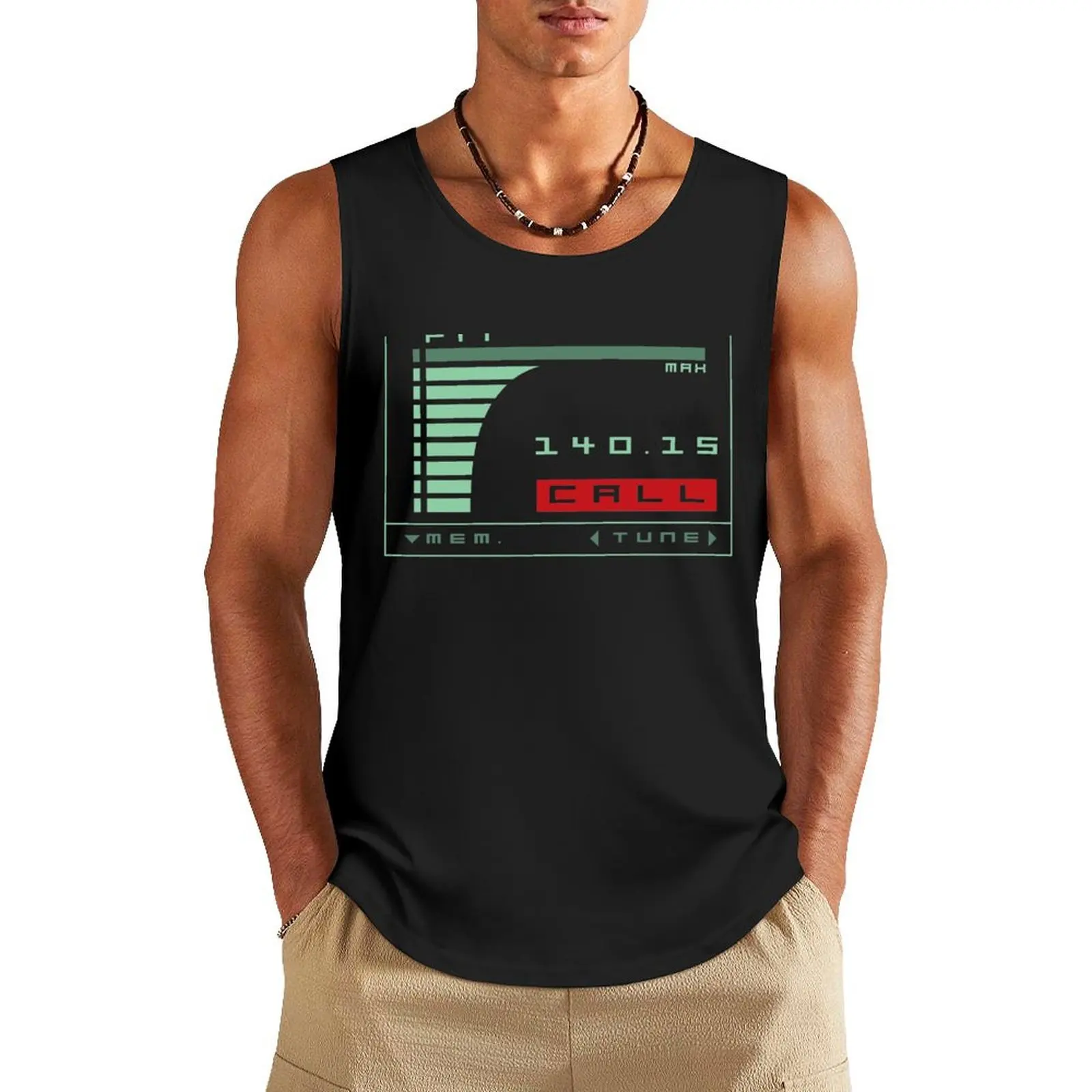 Metal Gear Solid Codec Screen - Inspired by Kojima's MGS Tank Top anime top T-shirt Men's gym Man sleeveless shirt