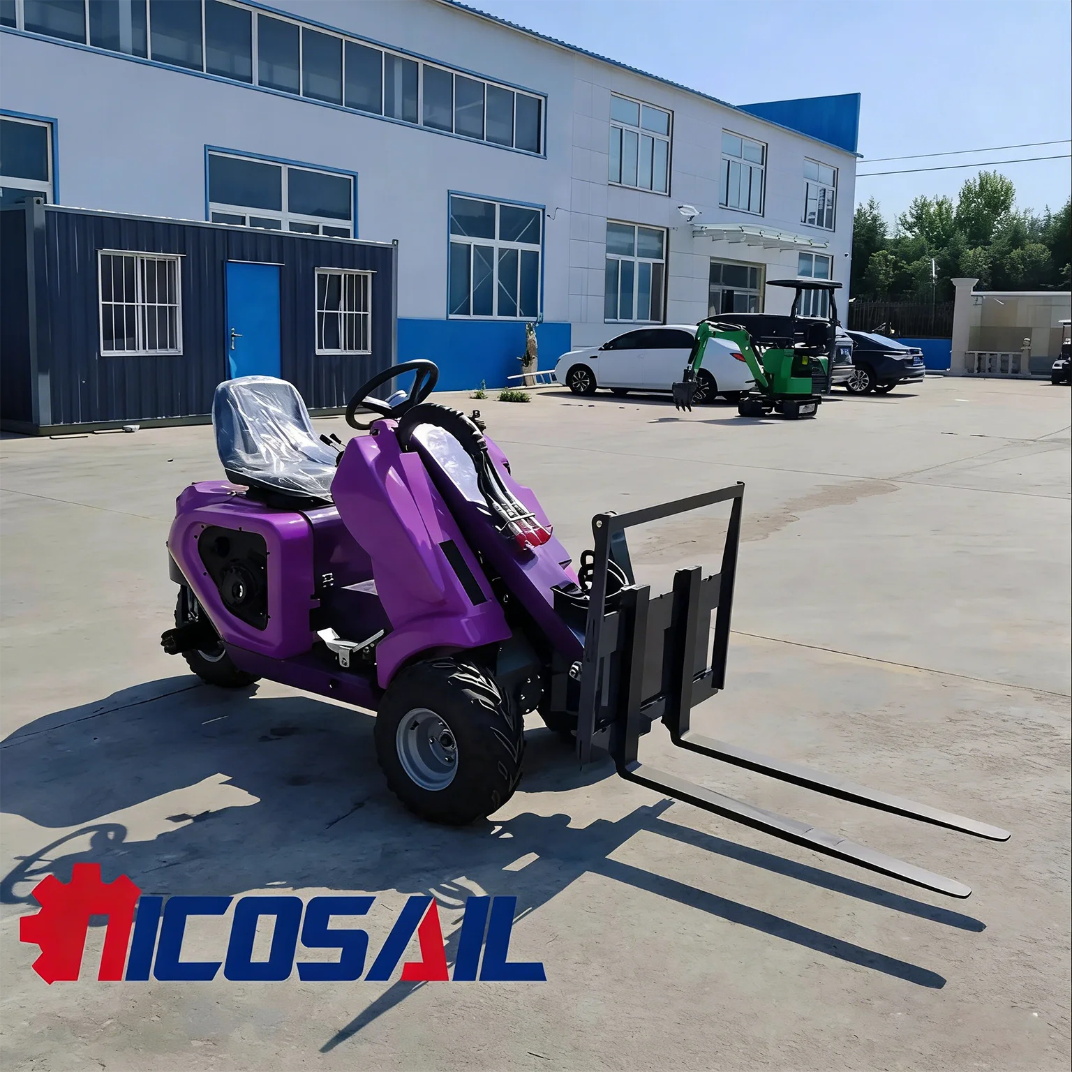 

EUR5 certified mini 3-wheel skid-steer loader with EPA diesel engine, easy to maintain, suitable for agricultural and factory us