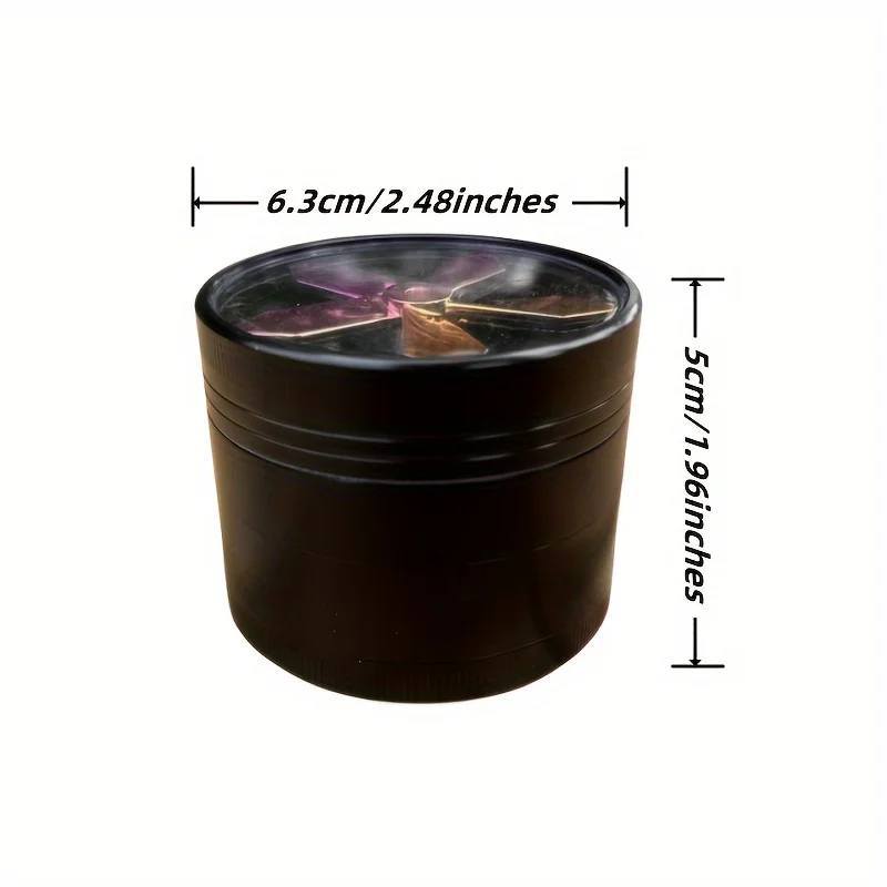 1pc Dia 63mm Grinder for Smoking,4Layers Tobacco Mill Herb Grinder