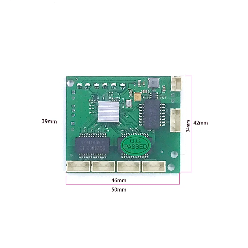 100M switch Unmanaged 3/5port 10/100M industrial Ethernet switch module Motherboard Ethernet PCBA board OEM Auto-sensing Ports