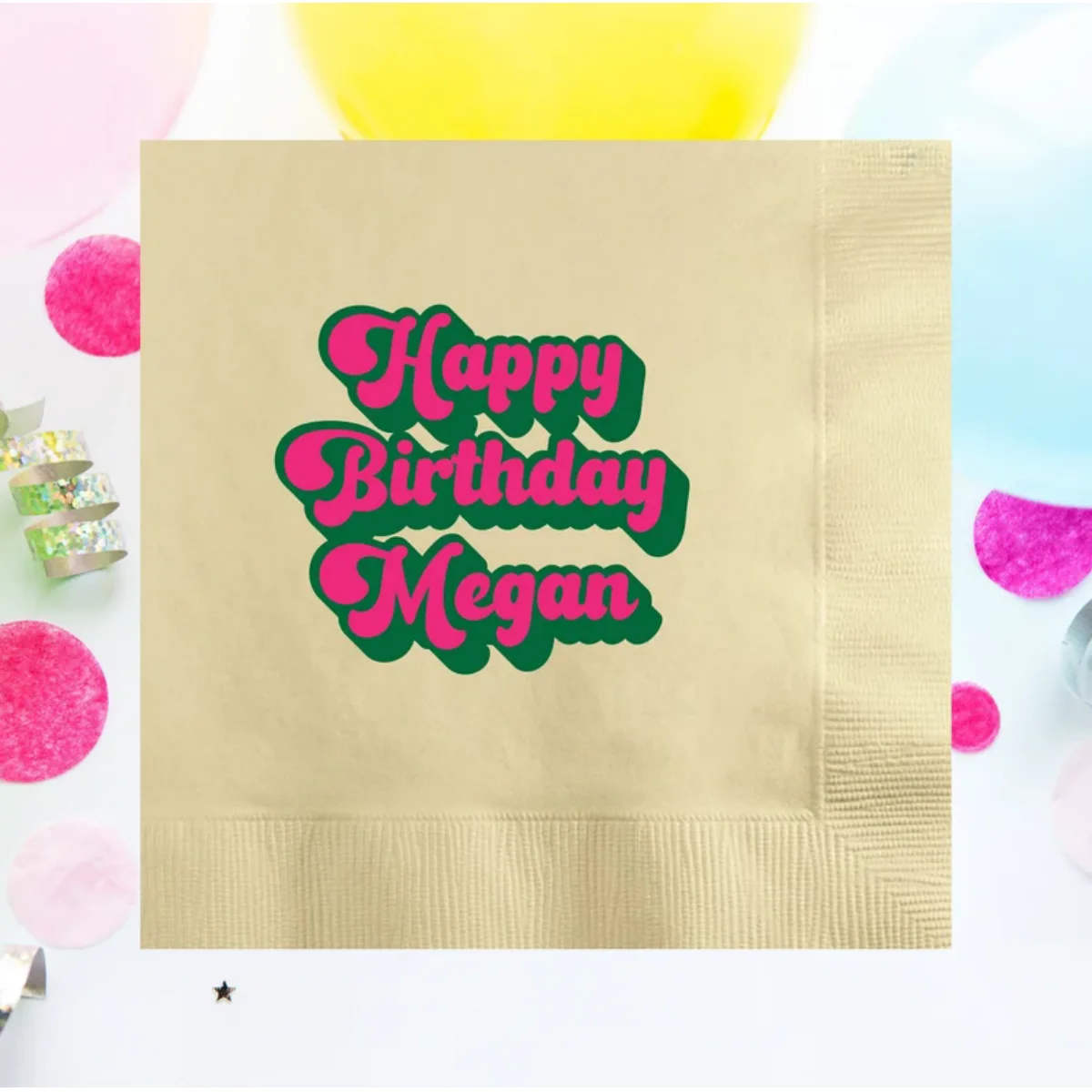 Your Custom Birthday Sentence Napkins, Personalized 30th Birthday Napkin, Sweet 16 Party Decor, Happy Birthday, Party Napkins, 5