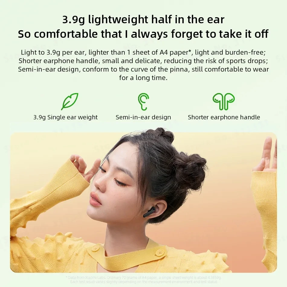 Xiaomi Redmi Buds 4 Lite Earphone TWS Bluetooth 5.3 Call Noise IP54 20 Hours Battery Mi True Wireless Earbuds 4 Youth Edition