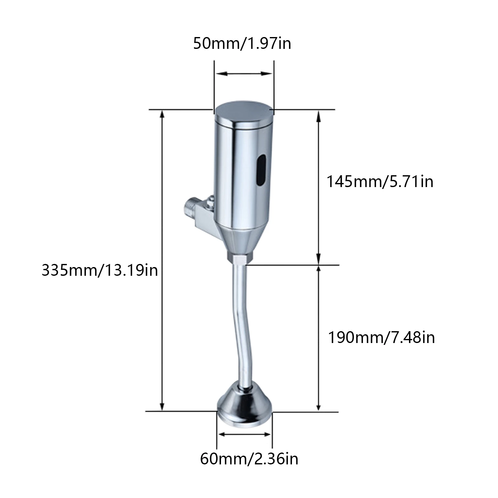 Urinoir Flush Ventiel Messing Badkamer Wc Muur Gemonteerd Intelligente Automatische Sensor Touchless