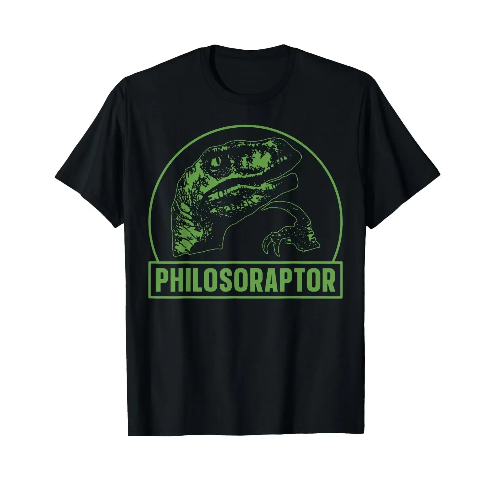 Philosoraptor Funny Philosophy Meme Velociraptor Dinosaur T Shirt vintage Washed Casual designer clothes Unisex Versatile