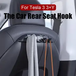 Car Front Seat Back Hook For Tesla Model Y 3 3+ Storage Rack Folding Backrest Hook Punch Free Car Interior Accessories 1pc