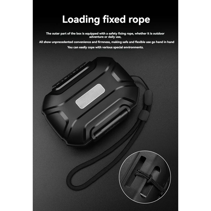 Caja de almacenamiento para auriculares, gran capacidad, a prueba de polvo, impermeable, a prueba de golpes