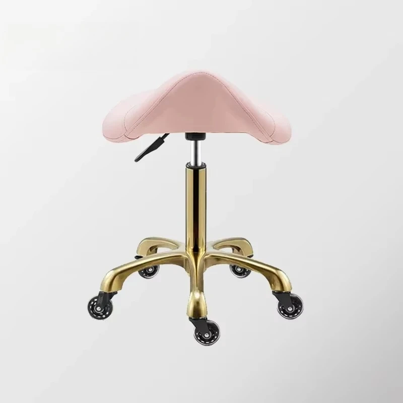 Do profesjonalnego salonu piękności Pedicure Siodło Złota podstawa Krzesło Siodło Stołek Krzesło na kółkach z kółkami