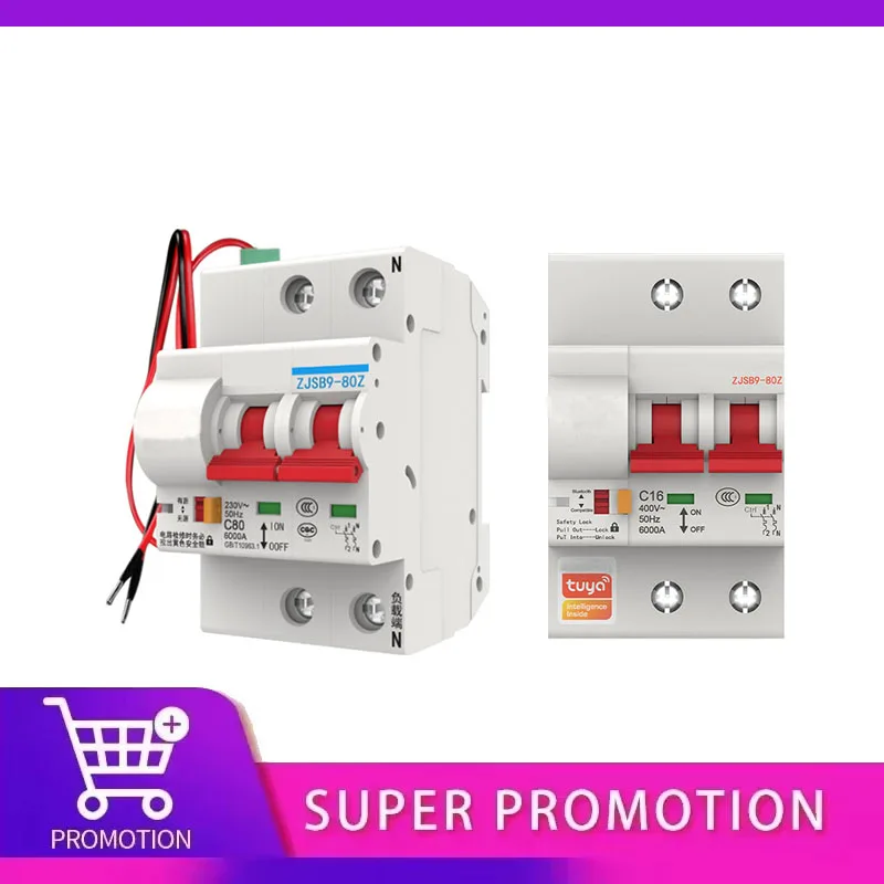 

Tuya Smart Life 1 2 3 4 Phase Din Rail WIFI Circuit Breaker Switch,MCB Recloser,Overload Short Circuit Protection,Alexa Remote