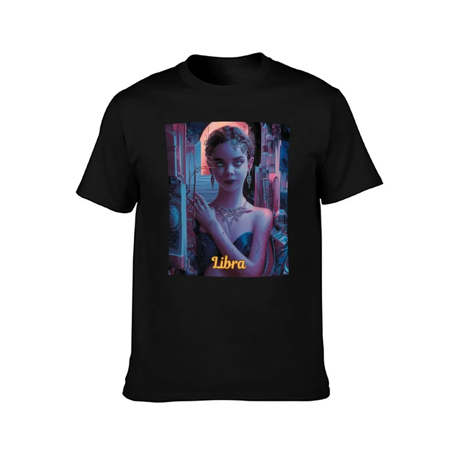 Libra Zodiac, whimsical lady, libra girl sexy T-Shirt Plus Size Loose Short Sleeve Top T-Shirt