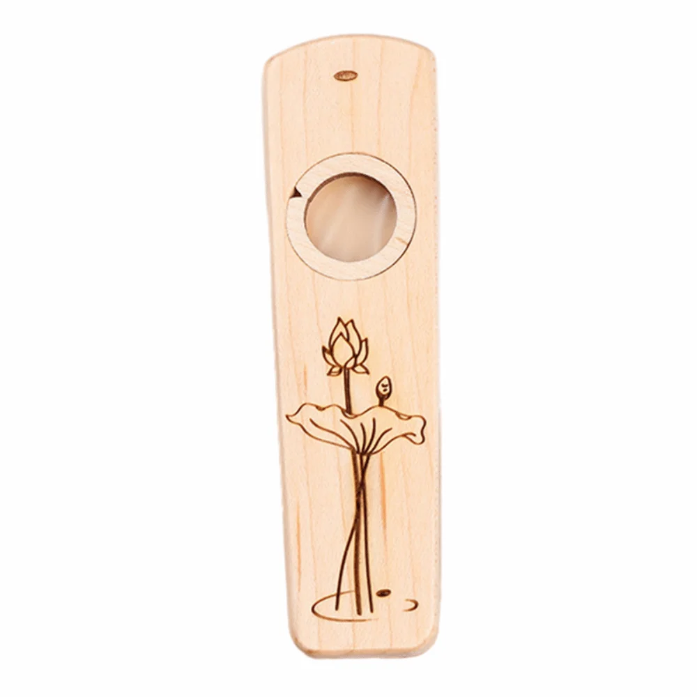 Kazoo de madera creativo, instrumento de viento profesional fácil de aprender, resistente al desgaste, acompañamiento ligero, regalo de música Kazoo
