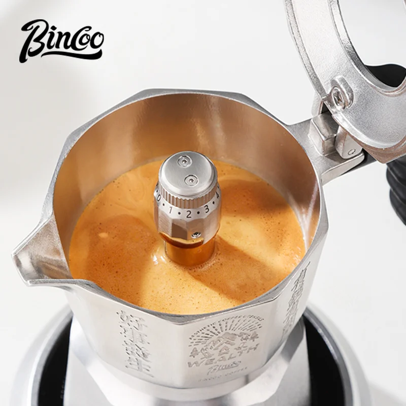 Bincoo Adjustable Pressure Valve for Moka Pot – 3-Valve Stainless Steel External Boost Valve (Valve Only, No Pot Included)