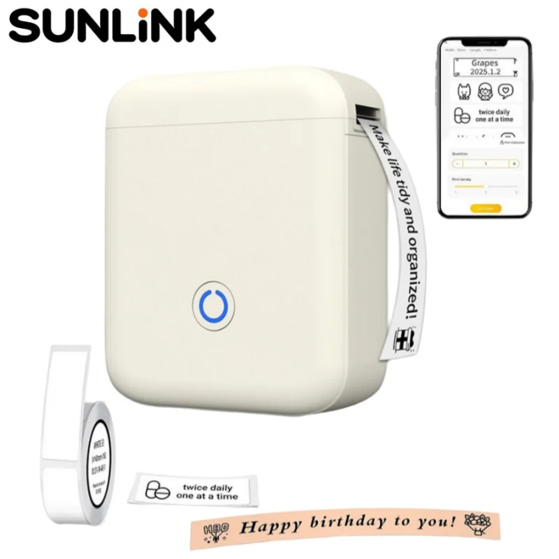 

Портативный мини-термопринтер для дома и офиса с Bluetooth, 1 шт.