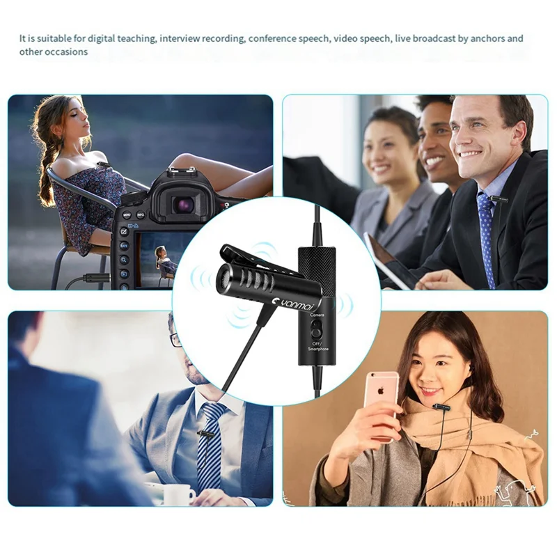 

ABVL-Yanmai Lavalier Microphone Long Wire Lavalier Microphone Wired Lavalier Camera Microphone Power Amplifier