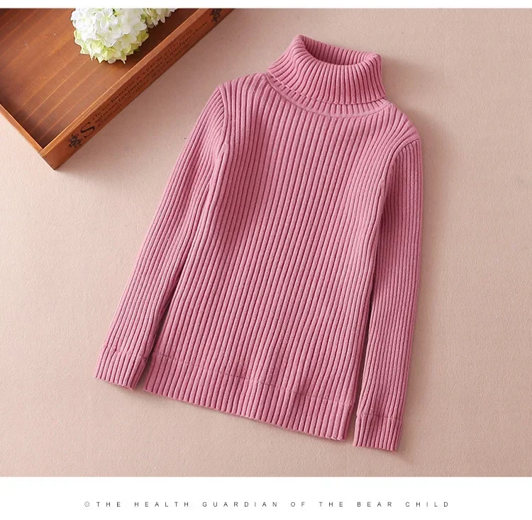 2022 Ins New Fashion Children Sweaters Knit Sweaters Fashion Girls Boys Turtleneck Knit Sweater ATS02