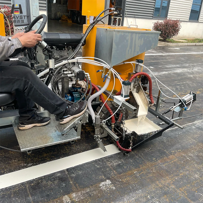 HW-3A Hot Melt Driving Pavement Road Line Marking Thermoplastic Traffic Street Line Painting Machine