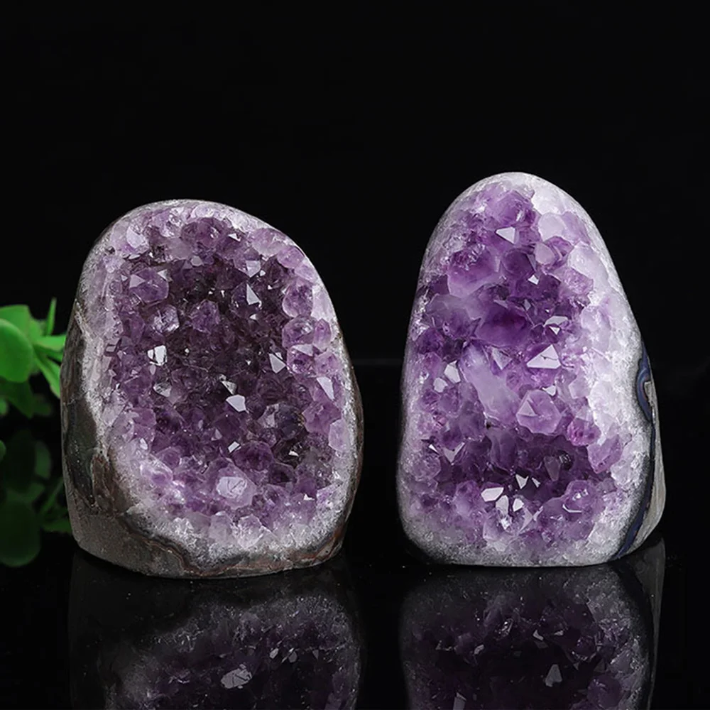 1PC Natural Amethyst Cluster Raw Uruguay Healing Crystal Geode Mineral Specimen Collection Home Decoration