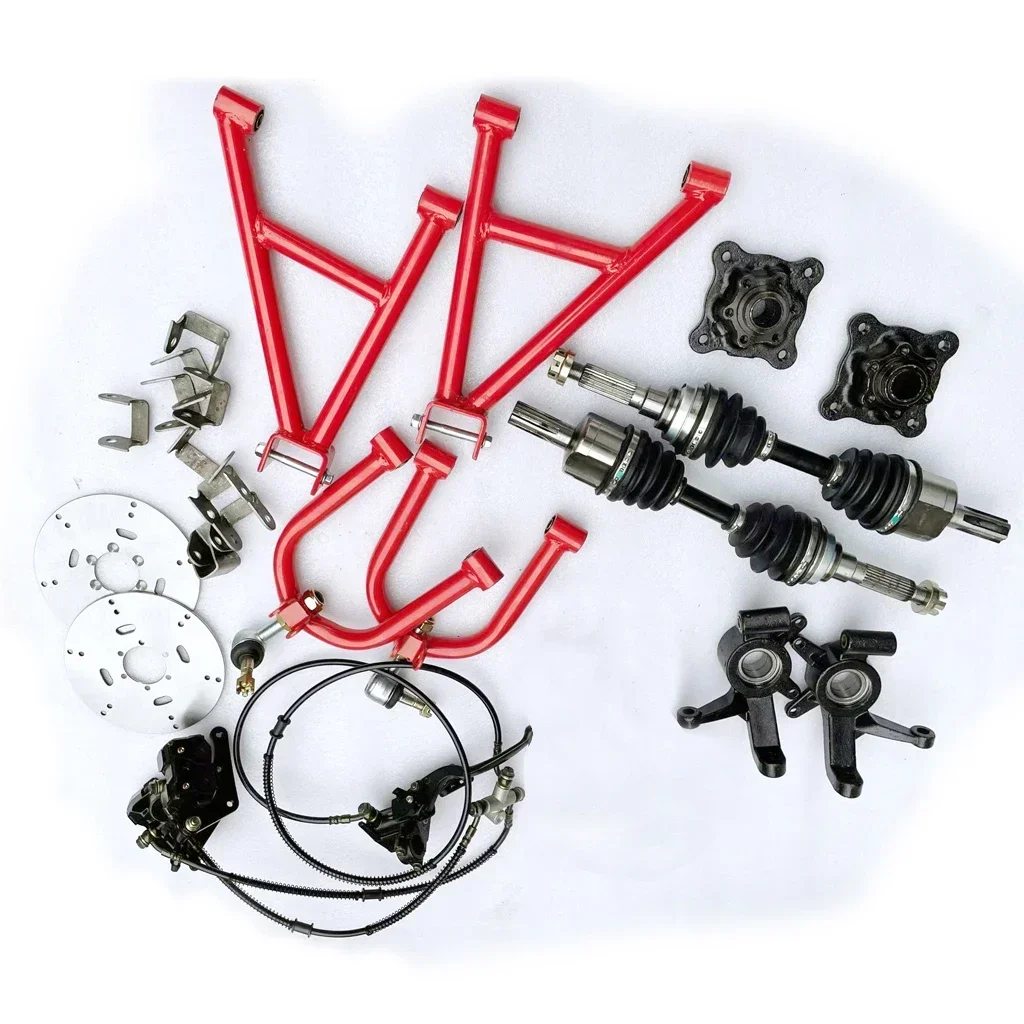 4*4 Buggy ATV Quad Go Karting Suspension Transmission Shaft Steering Kit Knuckle Spindle 4 STUD Brake Caliper Disc Wheel Hub