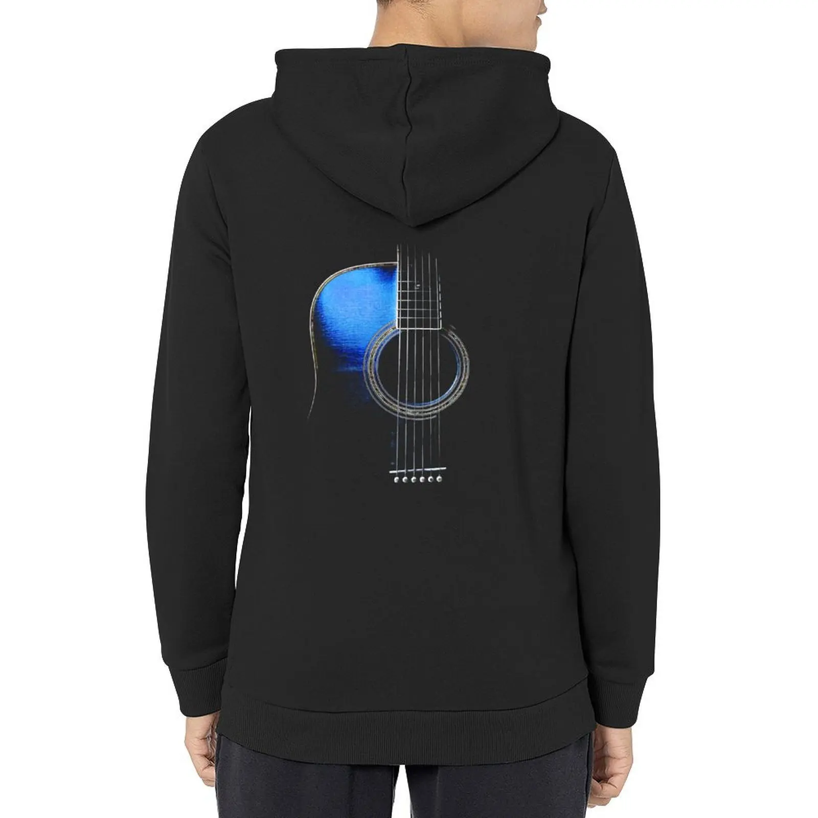 

Blue Acoustic Guitar Hi-Lite Hoodie male clothes men wear anime clothes blouse tracksuits