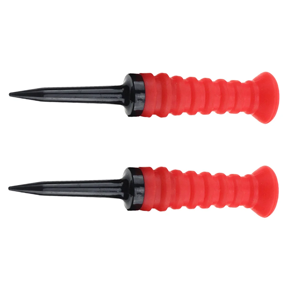 

2Pcs Ball Tee Premium Plastic Durable Elastic Low Resistance Bright Color Compact Size Golf Training Supplies Lover Beginner