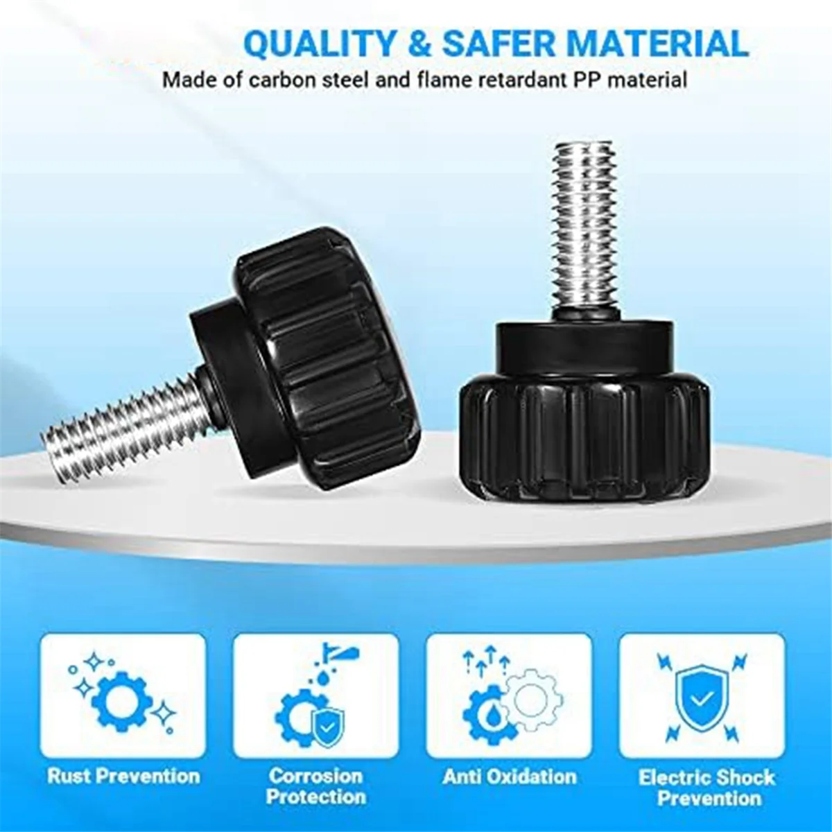 Винтовой накатанный винт, 20 шт., M4 X 10 мм крепежные болты, винтовые ручки, ручки, черные круглые зажимные винтовые ручки