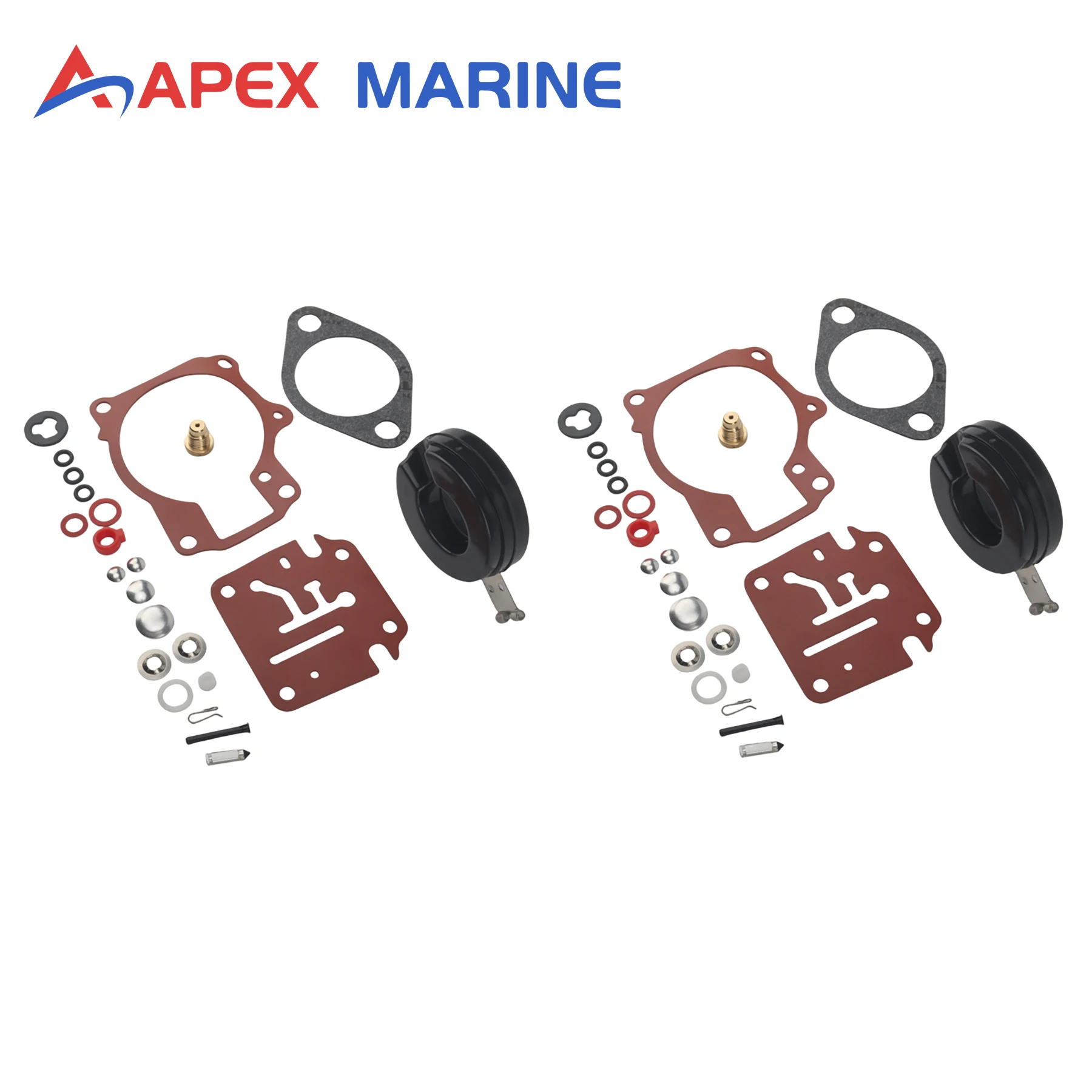 

2 Sets 398729 Carburetor Carb Repair Kit Replacement for Johnson Evinrude OMC 18 To 75 HP Outboard Models 396701 392061