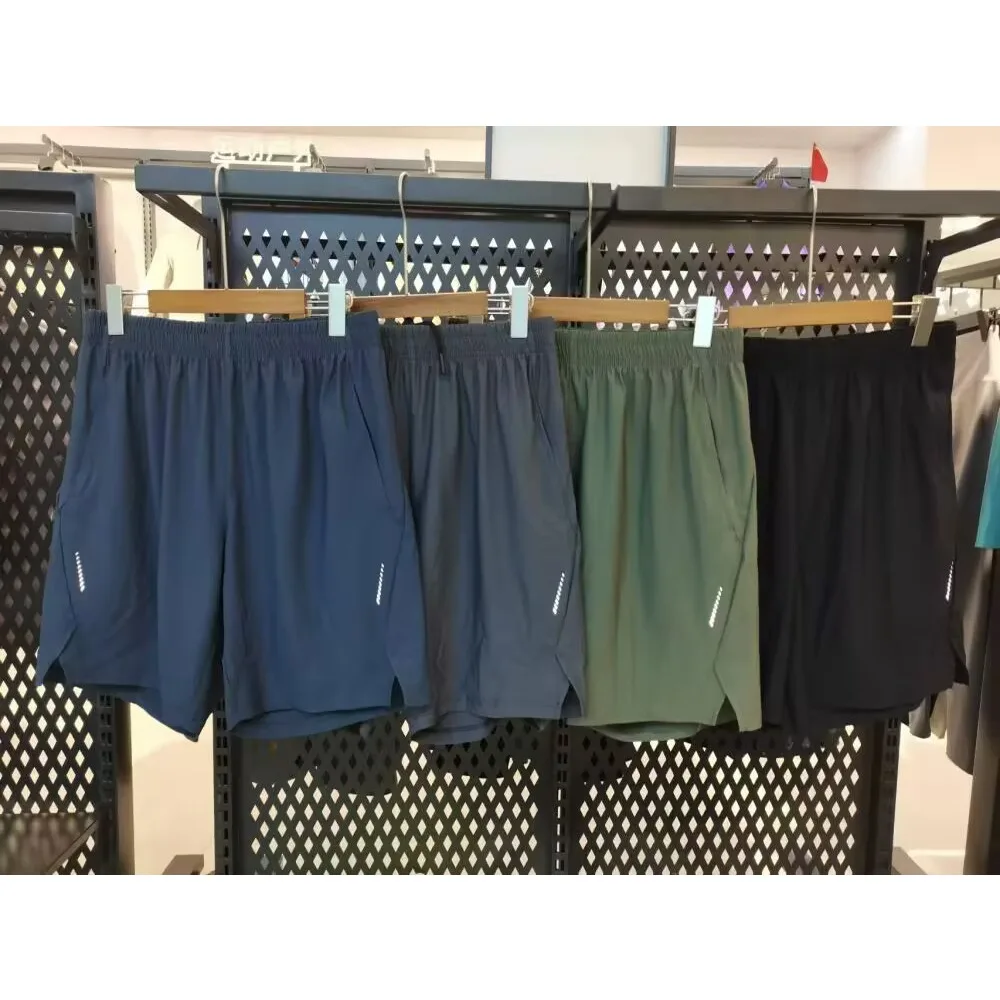 Quick-drying sweatpants drawstring waist reflective strip breathable fitness casual five-point pants Quick-drying sweatpants1138