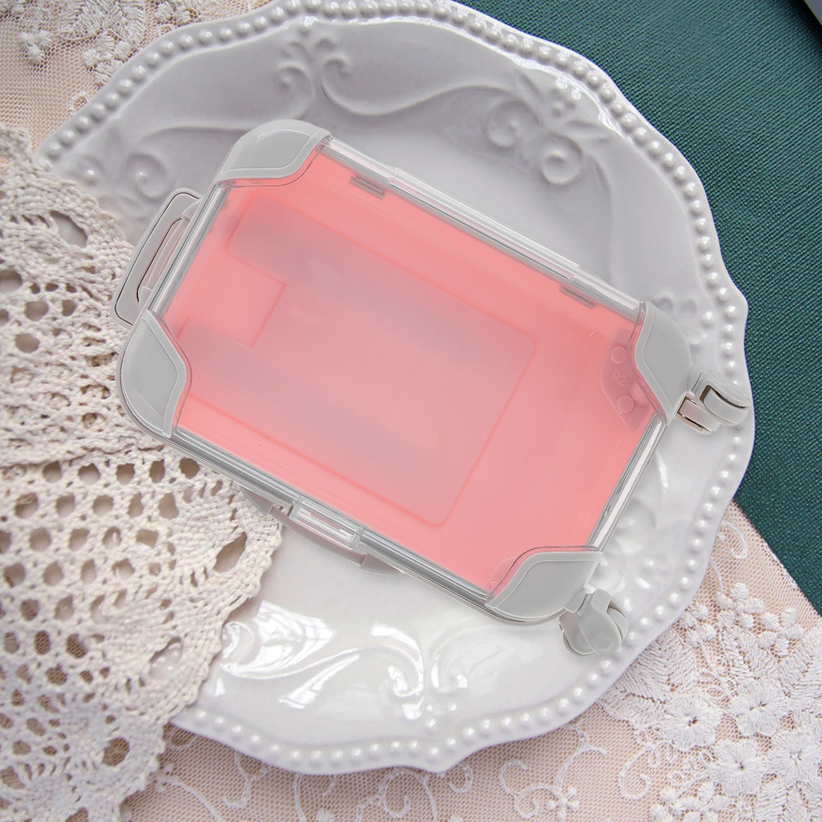 2Pcs Mini Trolley Case Thick Materials Portable Luggage Packaging Eyelash Storage Boxes Plastic Mini Makeup Boxes