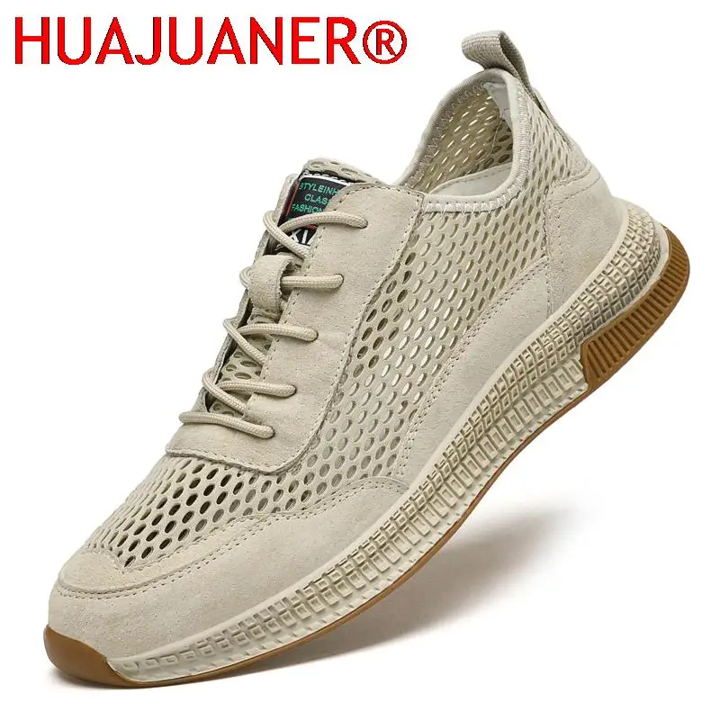 

Men's Casual Shoes Breathable Summer Sneakers Men Outdoor Mesh Suede Shoes Man High-Quality Comfortable Leisure Walking Shoes